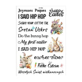 Easter Candle Sticker Film Sayings Birthday Colorful Egg Bunny Carrot Letter Taper Cylindrical Candle